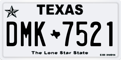 TX license plate DMK7521
