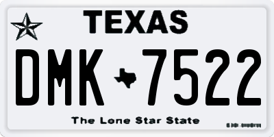TX license plate DMK7522