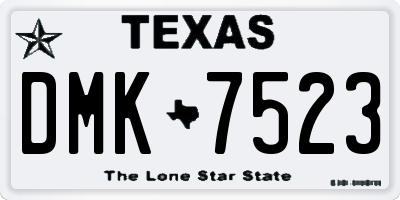 TX license plate DMK7523