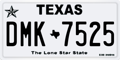 TX license plate DMK7525