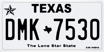 TX license plate DMK7530