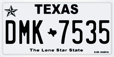 TX license plate DMK7535
