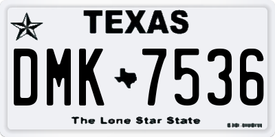 TX license plate DMK7536