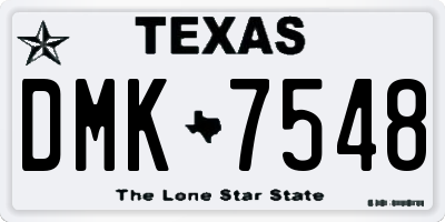 TX license plate DMK7548