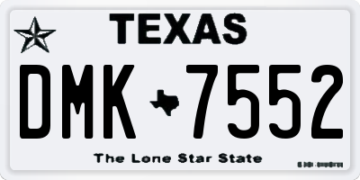 TX license plate DMK7552