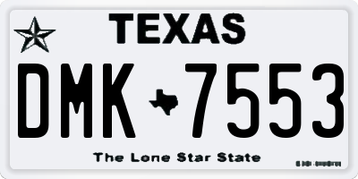 TX license plate DMK7553