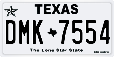 TX license plate DMK7554