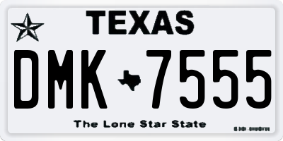 TX license plate DMK7555