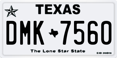 TX license plate DMK7560