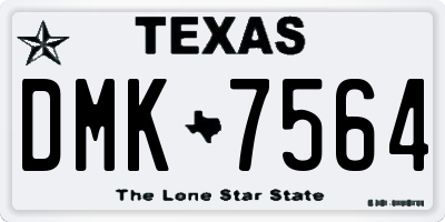 TX license plate DMK7564