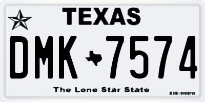 TX license plate DMK7574