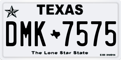 TX license plate DMK7575