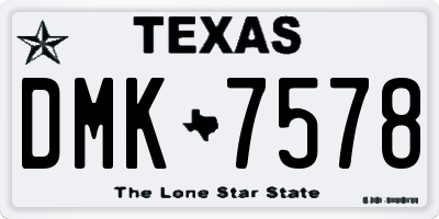 TX license plate DMK7578