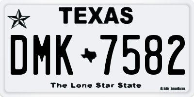 TX license plate DMK7582
