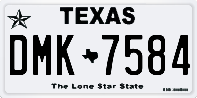 TX license plate DMK7584