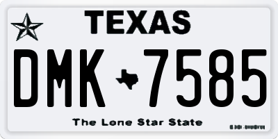 TX license plate DMK7585
