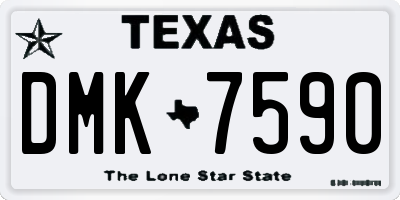 TX license plate DMK7590