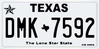 TX license plate DMK7592