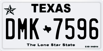 TX license plate DMK7596