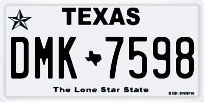 TX license plate DMK7598