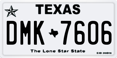 TX license plate DMK7606