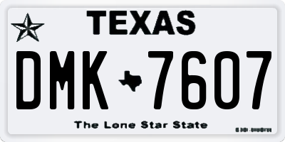 TX license plate DMK7607