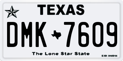 TX license plate DMK7609