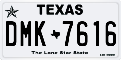TX license plate DMK7616