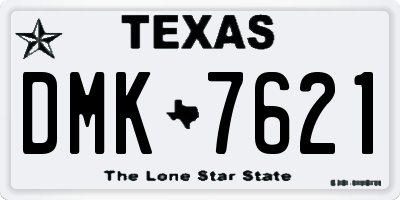TX license plate DMK7621