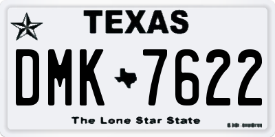 TX license plate DMK7622