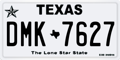 TX license plate DMK7627