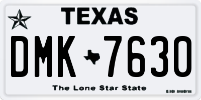 TX license plate DMK7630
