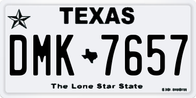 TX license plate DMK7657