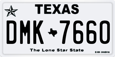 TX license plate DMK7660