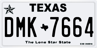 TX license plate DMK7664