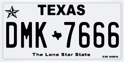 TX license plate DMK7666