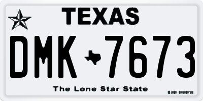 TX license plate DMK7673