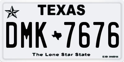 TX license plate DMK7676