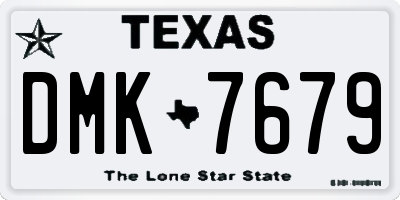 TX license plate DMK7679