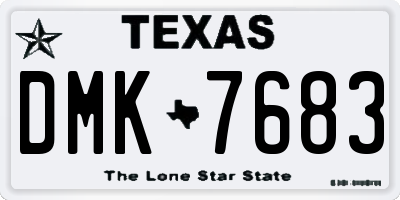 TX license plate DMK7683