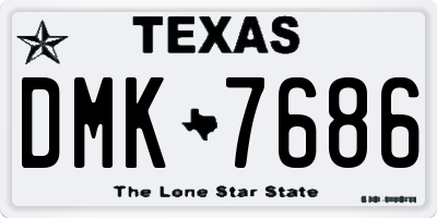 TX license plate DMK7686