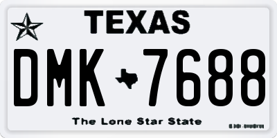 TX license plate DMK7688