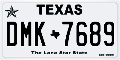TX license plate DMK7689