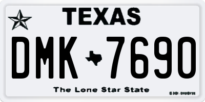 TX license plate DMK7690