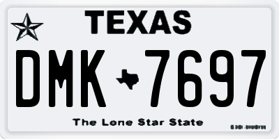 TX license plate DMK7697