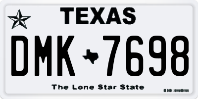 TX license plate DMK7698