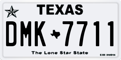 TX license plate DMK7711