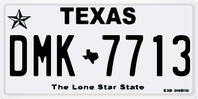 TX license plate DMK7713