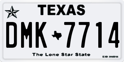 TX license plate DMK7714