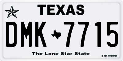 TX license plate DMK7715
